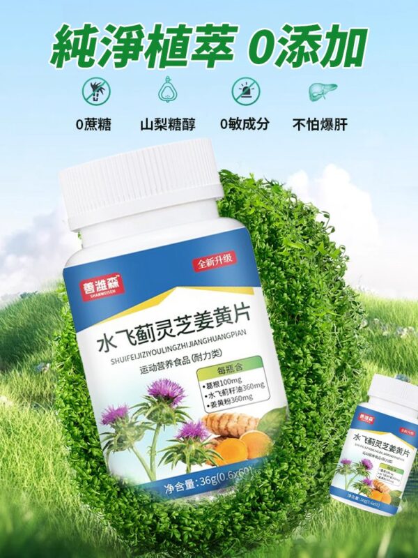 【護肝降脂】水飛薊靈芝薑黃片：圖片 2